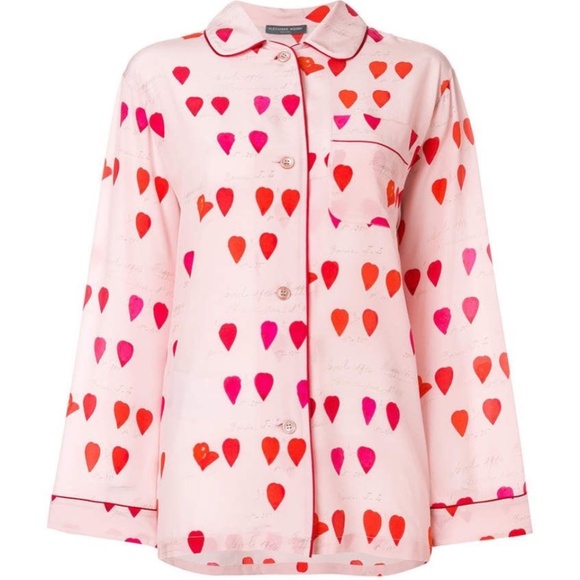 Alexander McQueen Tops - Alexander McQueen Pink Silk Petal Print Shirt